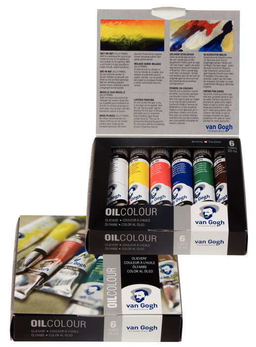 Talens Van Gogh Set de Iniciación Pintura al Óleo de 6 Tubos de 20ml Colores Surtidos